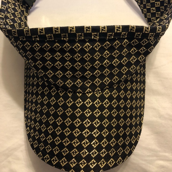 Fendi Accessories - Fendi black vintage metallic visor excellent